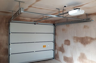 The inside view of a Carteck sectional garage door fitted in Guildford. Surrey.
